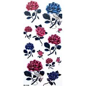 YiMei Beautiful and charming waterproof tattoo sticker color flowers 