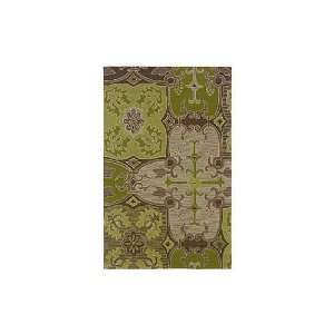 Rizzy Home Country Hand Looped and Tufted Green Mosaic Multi Rug   2 