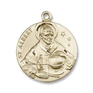  Gold Filled St. Albert the Great Medal Pendant Charm with 