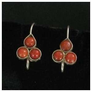  STERLING SILVER and ITALIAN CORAL EARWIRES ~ Everything 