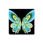Carsons Collectibles Coin Purse of Retro Blue Art Deco Butterfly 