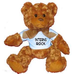    Interns Rock Plush Teddy Bear with BLUE T Shirt Toys & Games