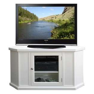 Leick Riley Holliday 46 Corner TV Stand in White 