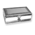 goldia Silver plated Floral Design Two Tiered Rectangular Jewelry Box