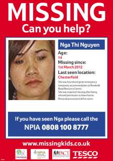 Nga Thi Nguyen   Missing. Can you help? Age 14. Missing since 1st 