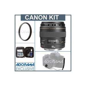  Canon EF 100mm f/2 USM Medium Telephoto AutoFocus Lens Kit 