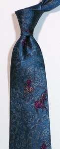 Vintage Stefano Rosi Slate Blue Slim Silk Polo Tie, Made in ITALY. 3 