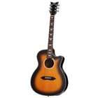   Omen Extreme 6 String Acoustic Electric Guitar, Vintage Sunburst