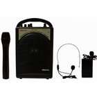   And Portable PA System with Built in Dual Wireless Microphones, BLACK