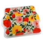 Peggy Karr Summer Blooms Glass Serving Tray, 18 Inch