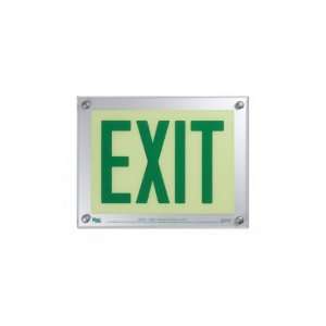Safe Glow Photoluminescent Exit Sign, EXIT, 12 19/64 Length x 9 1/2 