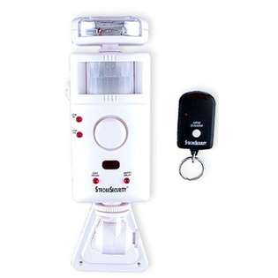   Motion Detector Alarm With Strobe Light And Door Chime 