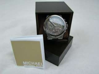   Michael Kors Chronograph Black Gunmetal Silicone Watch M8206  