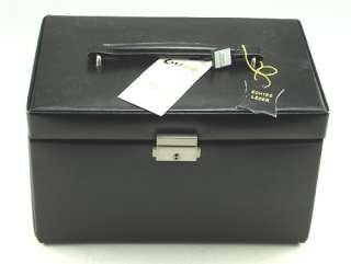 NEW Champ Friedrich Lederwaren Champ Black Leather Jewelry Box Case 