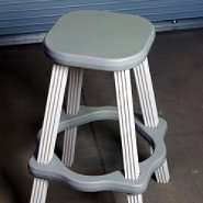 Leisure Accents 26 Patio Bar Stools   Gray 
