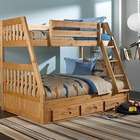   Explorer Ginger Mission Bunk Bed Twin/Full with 3 Drawer Storage