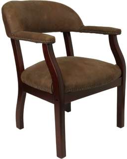LOT OF 10 BROWN RECEPTION AREA or GUEST SIDE CHAIRS  