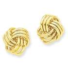 JewelBasket Love Knot Earrings   14k Gold Interlocking Love Knot 