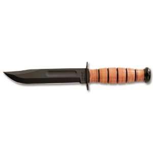 KA BAR Full Size US Army Fighting Knife 7 Plain Edge Blade w/ Kydex 