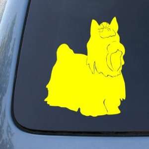 YORKSHIRE TERRIER SILHOUETTE   Dog Decal Sticker #1571  Vinyl Color 
