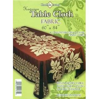   Tablecloth 60 inch By 108 inch (Honu Turtle and Monstera, Green color