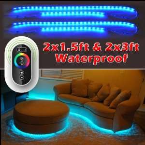  90LED 2x1.5ft & 2x3ft Strip Touch Remote Control 2 Million 