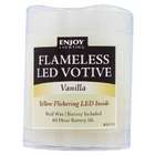 enjoy 2in ivory vanilla flameless led votive candle 373601 pack