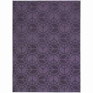   Carpet Purple peace sign Exact Size 7ft 6in. X 9ft. 6in. 