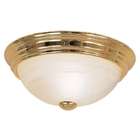   Light Ceiling Fixture with Smooth Alabaster Glass   Polished Brass