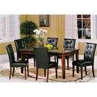   pc Cherry finish wood marble top dining table set with parson chairs