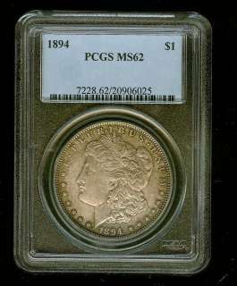 1894 Silver $1 PCGS MS 62 Morgan Dollar  