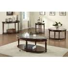 Furniture of america Granvia Dark Cherry Wood Finish Oval Coffee Table 