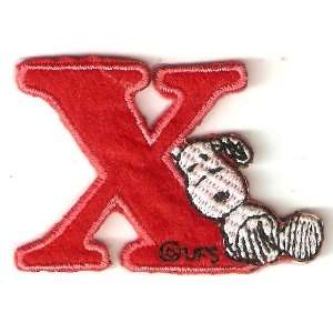  Snoopy ABCs Alphabet Letter X Iron On / Sew On Patch 