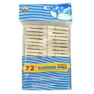 DDI Clothes Pin Wood 72 Count Case Pack 48 