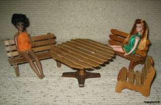   1966 1967 Hand Made Patio Furniture Scaled for a 6 inch doll  
