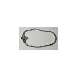  Sterling Silver Pandora Style snake chain Bracelet 7.5 