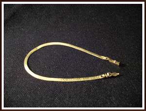 14K Yellow Gold Italy Braided Herringbone Bracelet 2mm  