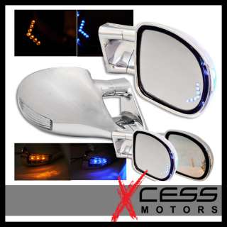 82 93 CHEVY S10 TRUCK M3 CHROME LED SIDE MIRRORS POWER  