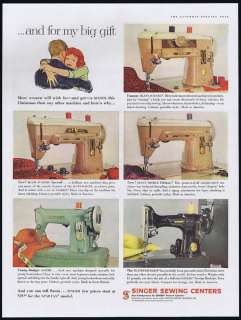 1959 Singer Sewing Machine 5 Photos Models Ad  