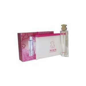   by Tous for Women   2 Pc Gift Set 3.0oz EDT Spray, Rose Vanity Case
