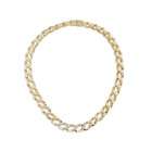   18k Gold Over Sterling Silver and Diamond Accent Classic Link Necklace