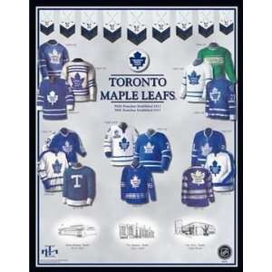   Toronto Maple Leafs 11 x 14 Uniform History Plaque