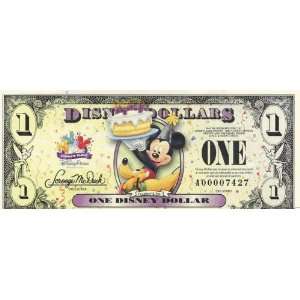  Mickey Disney Dollar $1 Bill(s) 2009 series   (See 