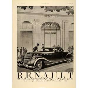  1939 French Ad Renault Vintage Car Luxury Automobile 