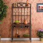 Southern Enterprises Inc. Coffee Brown Decorative Bakers Rack with 