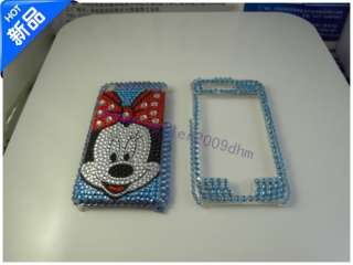 Full Mickey Bling Hard Case for iPhone 3G 3GS Blue MB33  