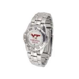   Tech Hokies Gameday Sport Ladies Watch with a Metal Band Jewelry