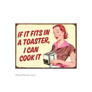 Can Cook Retro Humor Metal Sign 
