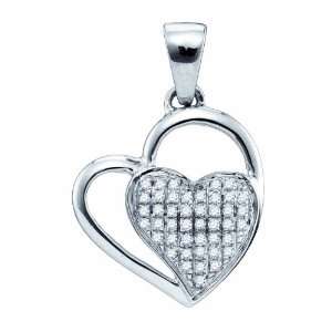  0.11CT Valentine Day Special Diamond MICRO PAVE Heart 