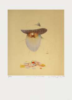 Signed 1981 Milton Glaser Monets Palette Lithograph  